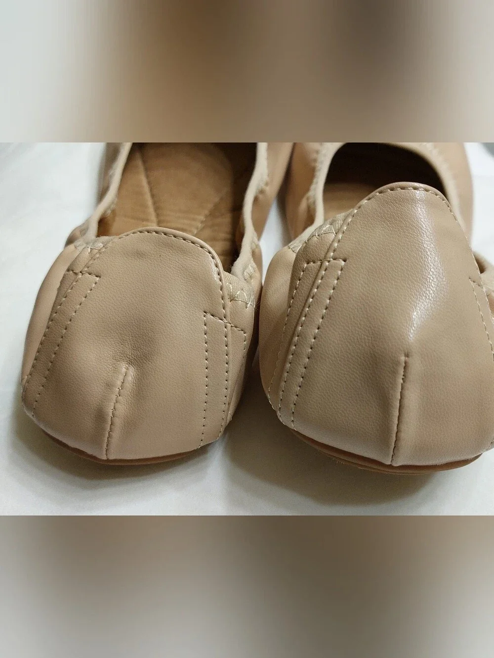 Dream Pairs Beige/Tan Elastic Ballet Flats